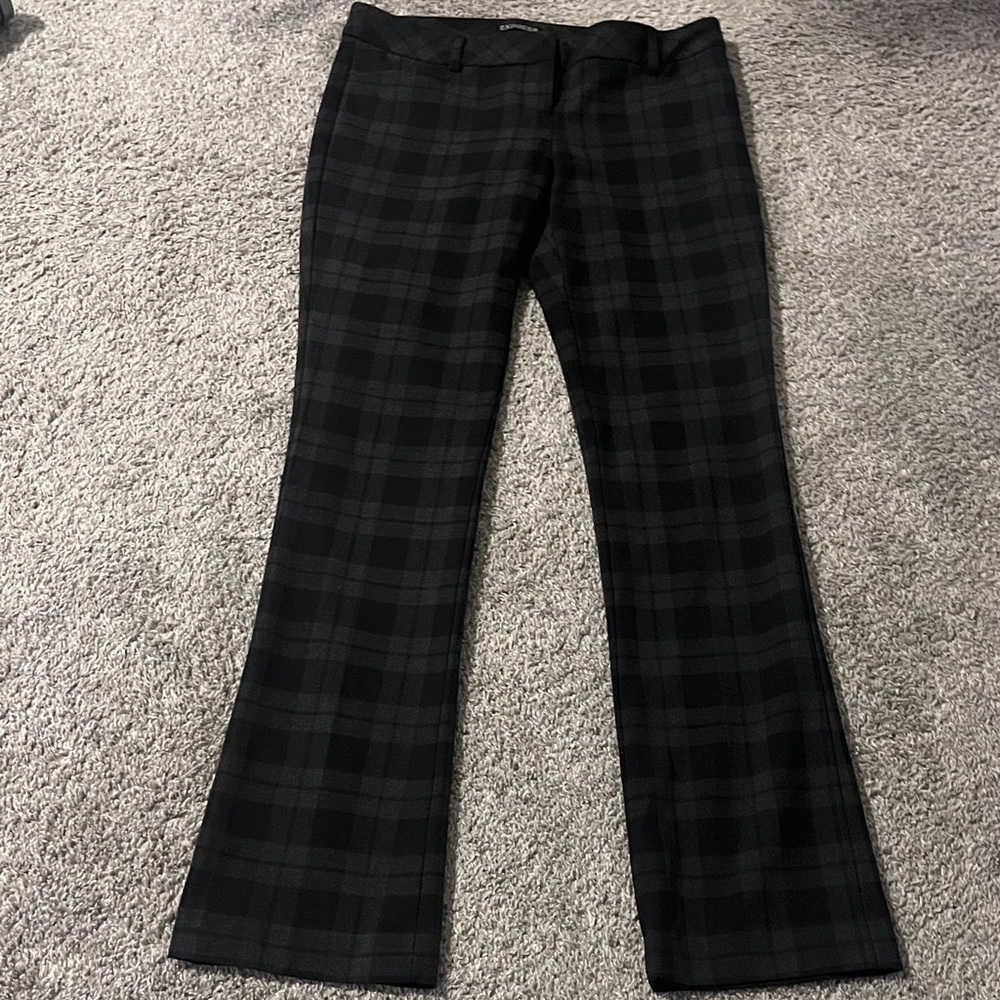 Black Plaid Dress Pants